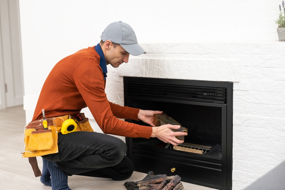 Chimney technician inspecting hidden chimney issues and structural damage in a residential chimney
