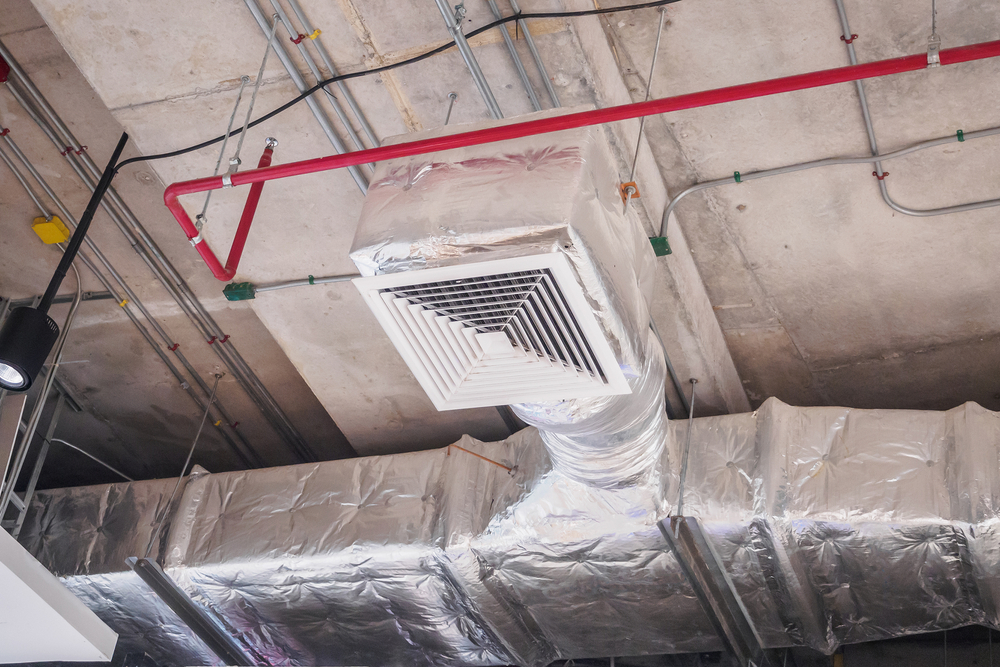 HVAC professional inspecting indoor air quality for fall allergy concerns in an Aurora home