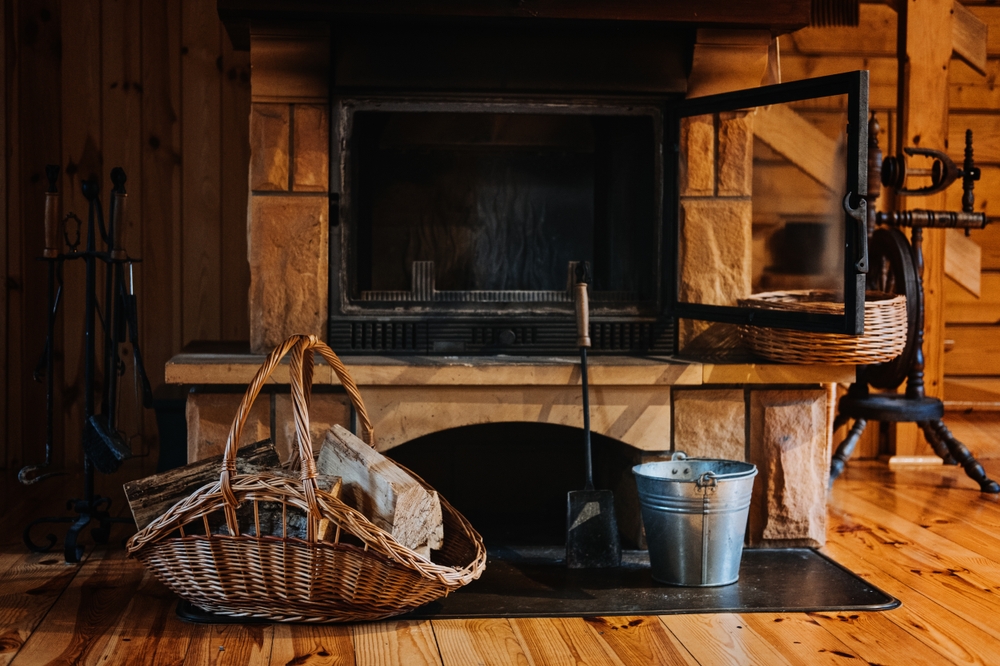 Fireplace components checked during professional fireplace cleaning in Glenview, IL